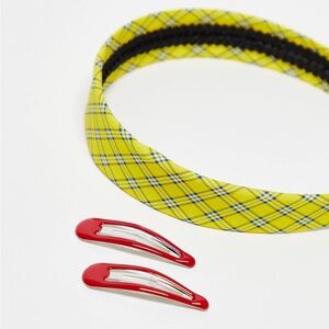 Revolution x Clueless Cher Hair Set Headband & Clips Total Betty Y2K Plaid